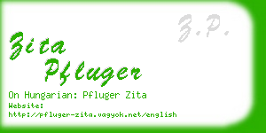 zita pfluger business card